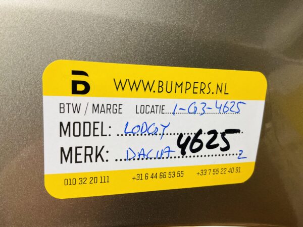 Bumper Dacia Lodgy Voorbumper 1-G3-4625z