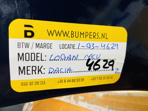 Bumper Dacia Logan MCV Voorbumper 1-G3-4629z