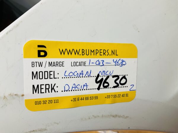 Bumper Dacia Logan MCV Voorbumper 1-G3-4630z