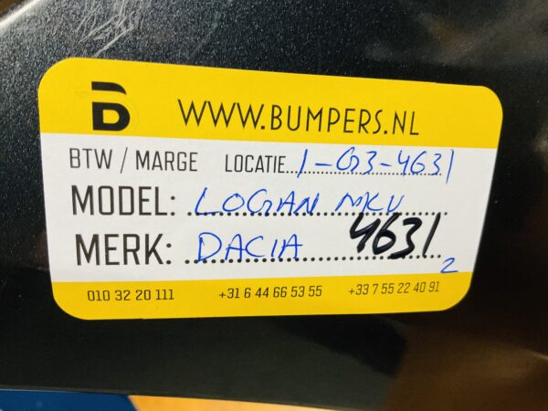 Bumper Dacia Logan MCV Voorbumper 1-G3-4631z