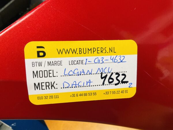 Bumper Dacia Logan MCV Voorbumper 1-G3-4632z
