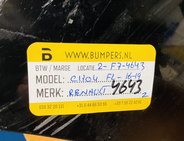 Bumper Renault Clio 4 Facelift 2016-2019 Voorbumper 2-F7-4643z