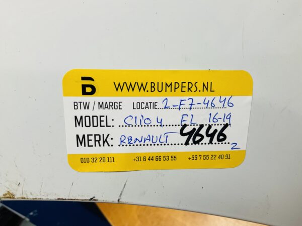 Bumper Renault Clio 4 Facelift 2016-2019 Voorbumper 2-F7-4646z