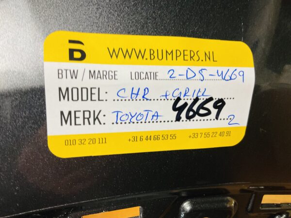 BUMPER Toyota CHR + Grill VOORBUMPER 2-D5-4669z