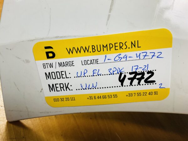 BUMPER Volkswagen Up Facelift 2017-2021 ACHTERBUMPER 1-G9-4772z