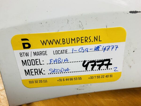 BUMPER Skoda Fabia 4 2019-2021 ACHTERBUMPER 1-E9-4777z