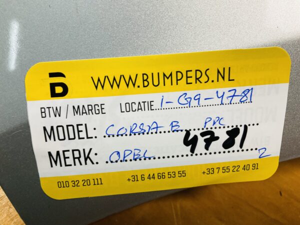 BUMPER Opel Corsa E 2014-2019 ACHTERBUMPER 1-G9-4781z