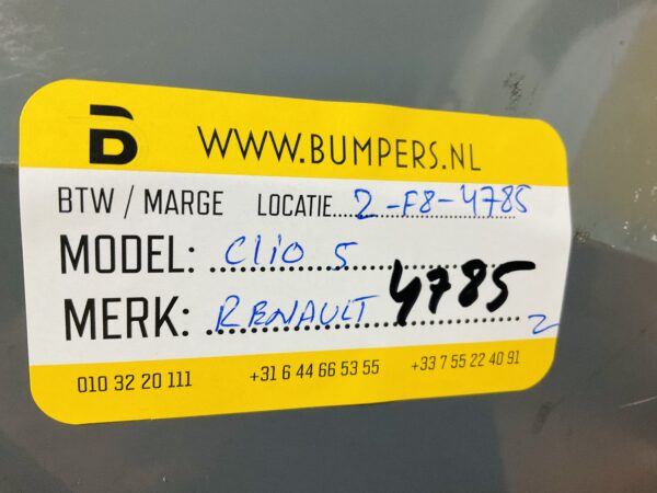 BUMPER Renault Clio 5  2019-2022 VOORBUMPER 2-F8-4785z