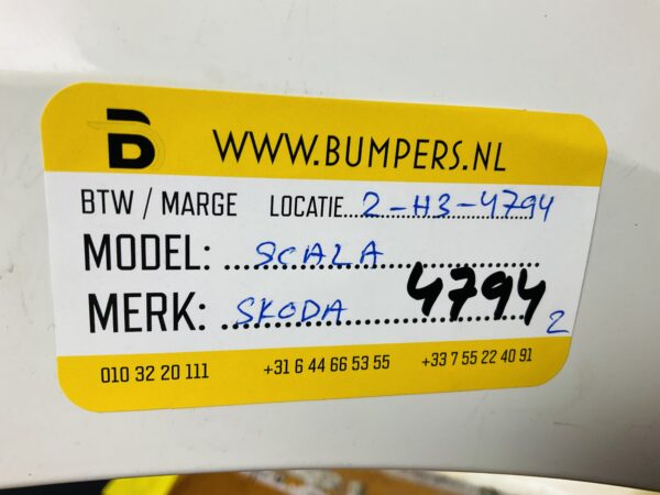 BUMPER Skoda Scala 2019-2021 VOORBUMPER 2-H3-4794z