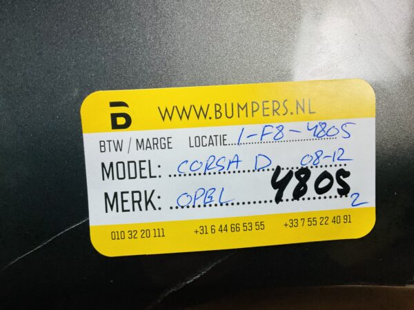BUMPER Opel Corsa D 2008-2012 ACHTERBUMPER 1-F8-4805z