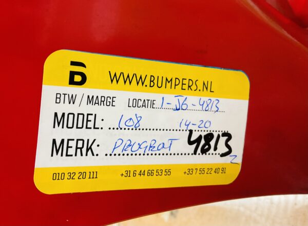 BUMPER Peugeot 108 2014-2020 VOORBUMPER 2-A2-4813z