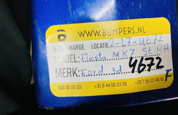 Zijskirt Ford Fiesta Mk7 ST Rechts C1BJ-10154-AC Dorpel 2-L7-4672F