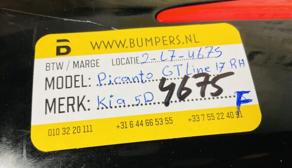 Zijskirt Kia Picanto 3 GT Line 2017 Rechts 87754-G6300 Dorpel 2-L7-4675F