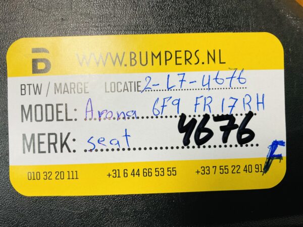 Zijskirt Seat Arona 6F9 FR 17-23 Rechts 6F9853852 Dorpel 2-L7-4676F