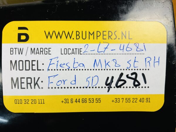 Zijskirt Ford 5D Fiesta MK8 ST 2018 Rechts H1BJ-A10154-B Dorpel 2-L7-4681F
