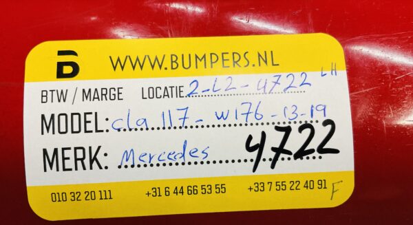 Zijskirt Mercedes Cla 117/ W176 13-19  Links A1766980054 Dorpel 2-L2-4722F