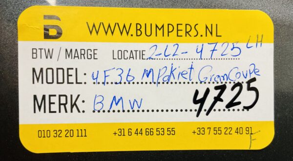 Zijskirt Bmw 4 F32 F33 M pakiet Gran Coupe Links 51778060373 Dorpel 2-L2-4725F