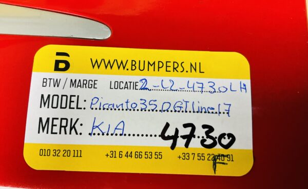 Zijskirt Kia 3D Picanto GT Line 17-21 Links 87753-G6300 Dorpel 2-L2-4730F