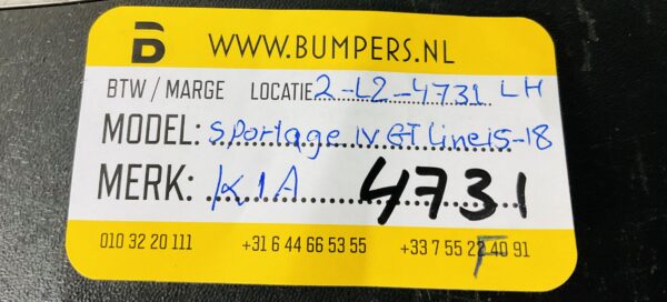 Zijskirt Kia Sportage IV Line 15-18 Links 87753-F1010 Dorpel 2-L2-4731F