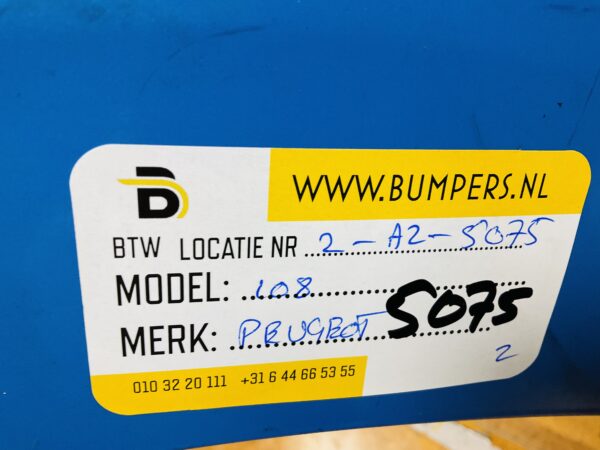BUMPER Peugeot 108 2014-2023 VOORBUMPER 2-A2-5075z
