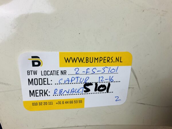 BUMPER Renault Captur 2013-2016 VOORBUMPER 2-F5-5101z