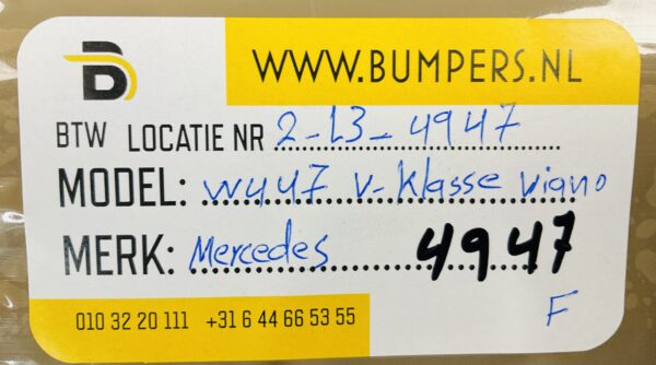 Onderplaat Mercedes W447 V Klasse Viano A4478856400 Bumper lip 2-L3-4947F