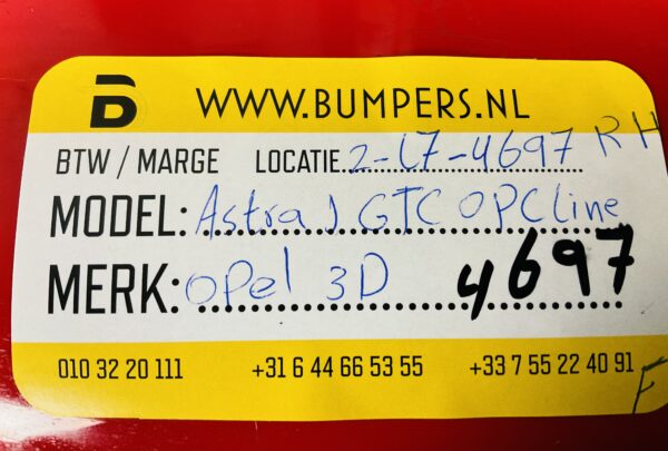 Zijskirt Opel 3D Astra J GTC OPC Line Rechts 315566059 Dorpel 2-L7-4697F