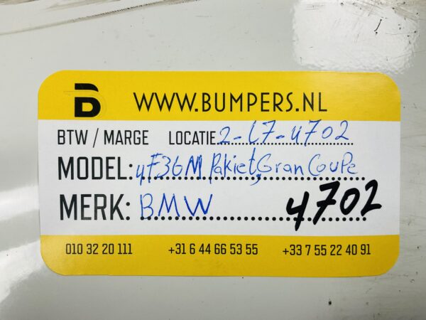 Zijskirt Bmw 4 F36 M Pakiet Gran Coupe Rechts Dorpel 2-L7-4702F