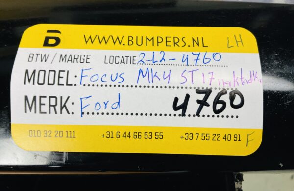 Zijskirt Ford Focus MK4 ST Naktadka 2017 Links Jx7b-a10155-s Dorpel 2-L2-4760F