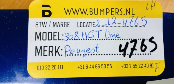 Zijskirt Peugeot 308 II GT Line Links 9806944977 Dorpel 2-L2-4765F