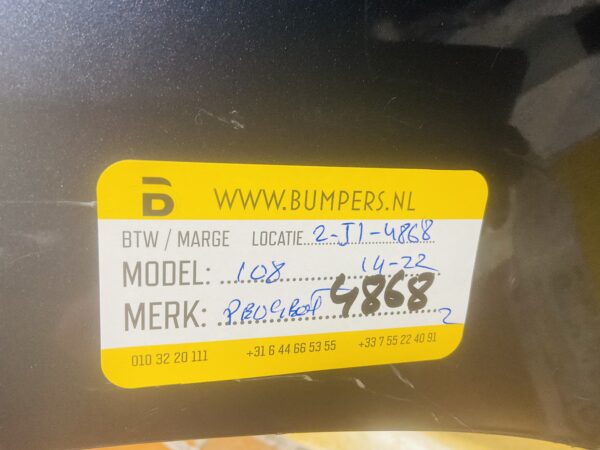 BUMPER Peugeot 108 2014-2022 VOORBUMPER 2-A2-4868z