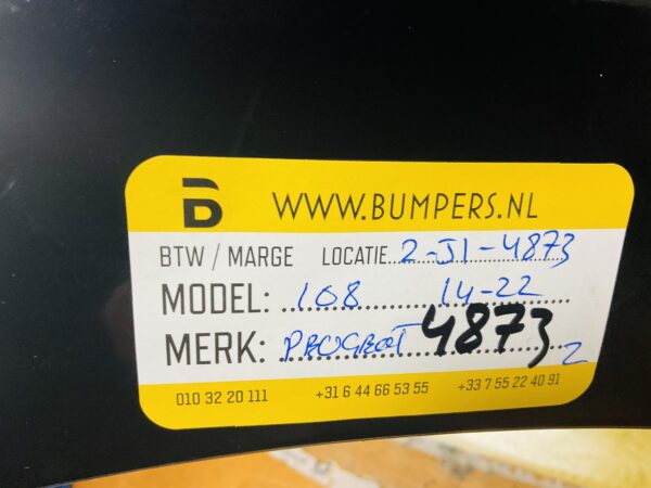 BUMPER Peugeot 108 2014-2022 VOORBUMPER 2-A2-4873z