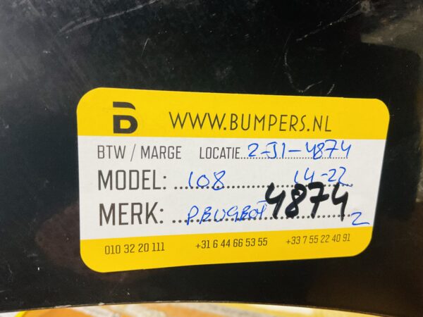 BUMPER Peugeot 108 2014-2022 VOORBUMPER 2-A2-4874z