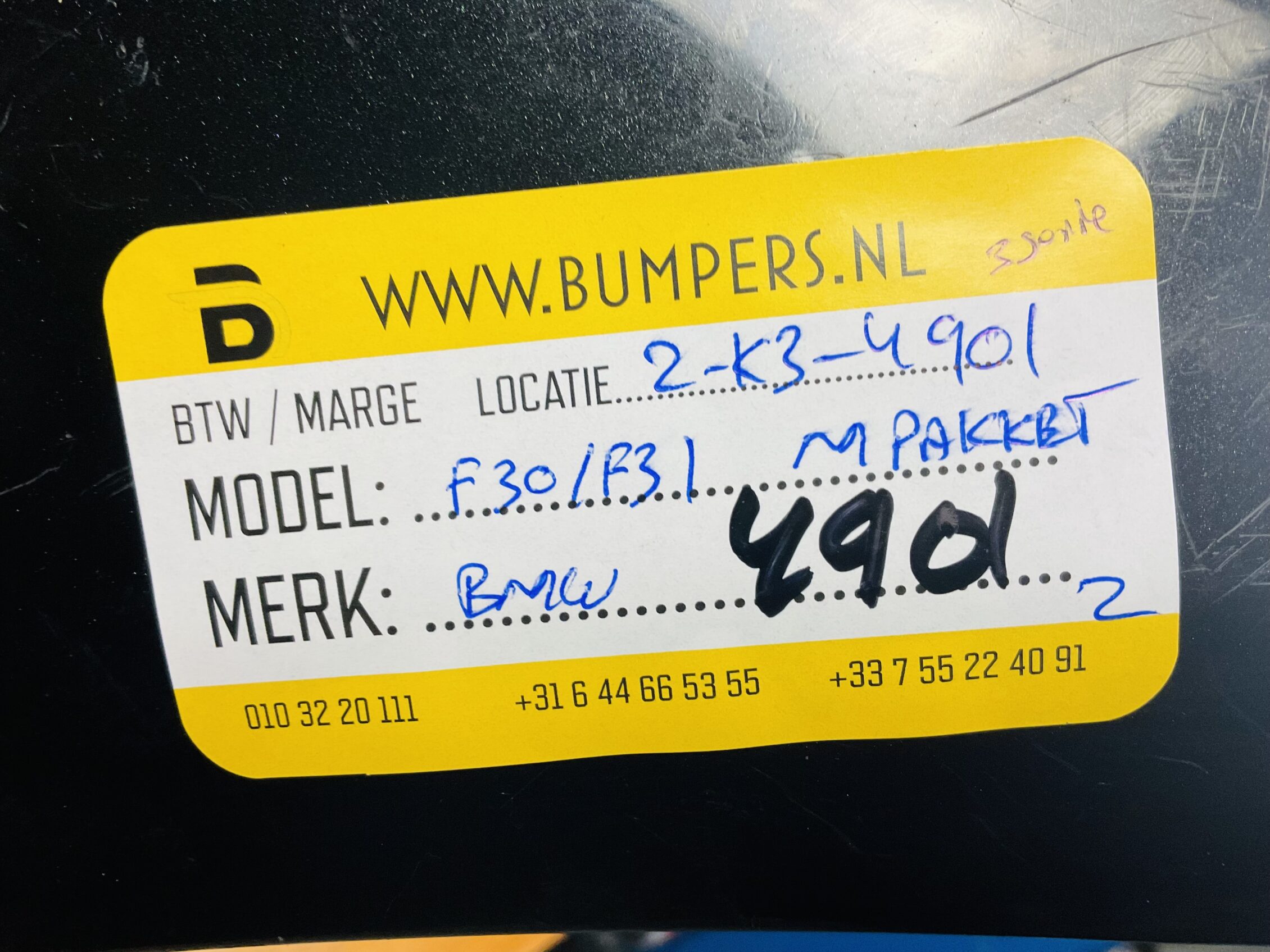 BUMPER BMW 3 Serie F30 F31 Mpakket M-Pakket VOORBUMPER 2-K3-4901z