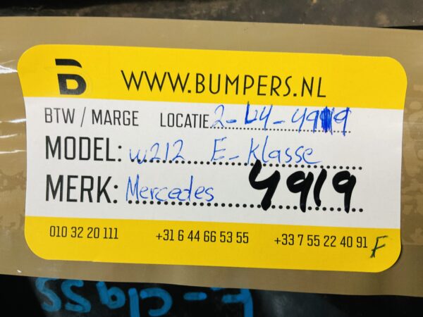 Onderplaat Mercedes E Klasse W212 A2125244330 Bumperlip 2-L3E-4919z