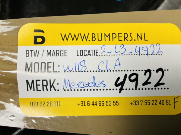 Onderplaat Mercedes W118 CLA A1188854102 Bumper lip 2-L3-4922F