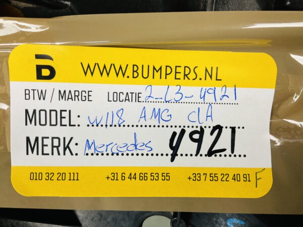Onderplaat Mercedes W118 AMG CLA A1188854102 Bumperlip 2-L5E-4921F