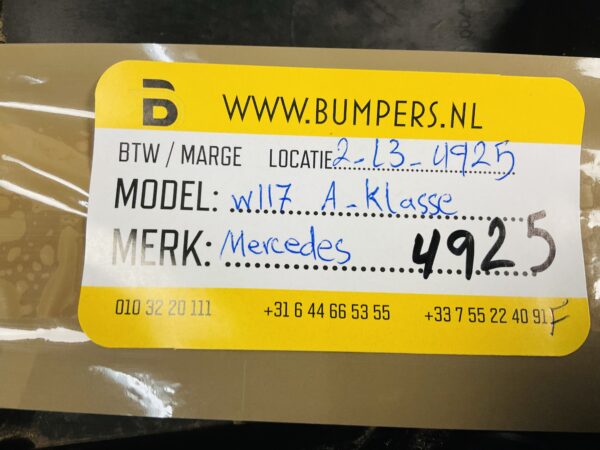 Onderplaat Mercedes W117 CLA A1178850036 Bumperlip 2-L5F-4925F