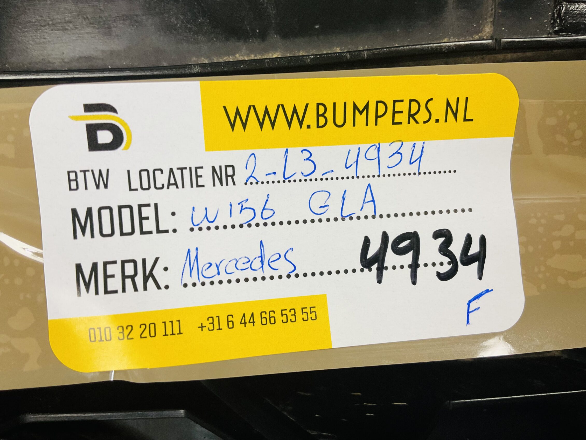 Onderplaat Mercedes W156 GLA A1568853600 Bumper lip 2-L3-4934F
