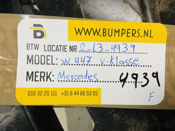 Onderplaat Mercedes W447 V Klasse A4478850036 Bumperlip 2-L3-4939F