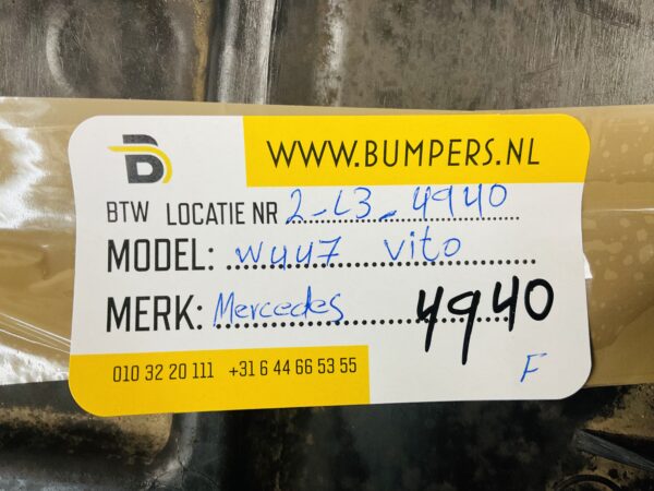 Onderplaat Mercedes W447 Vito A4478850136 Bumperlip 2-L3-4940F