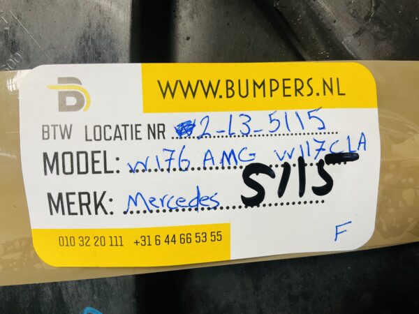 Onderplaat Mercedes W176 AMG W117 CLA A1768850136 Bumper lip 2-L3-5115F
