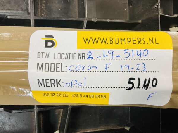 Onderplaat Ople Corsa F 19-23  982953168000 Bumper lip 2-R1-5140F