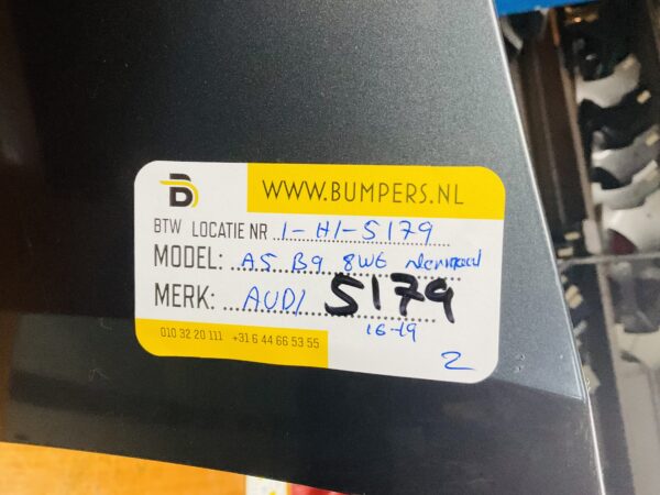 BUMPER Audi A5 B9 8W6 Normaal 2016-2019 VOORBUMPER 1-H1-5179z