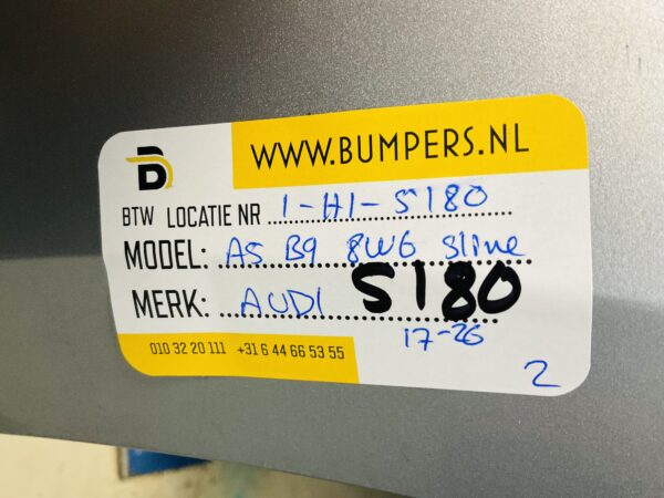 BUMPER Audi A5 B9 8WB Sline S-Line 2016-2019 (8W6807437 F-L) VOORBUMPER 1-H1-5180z