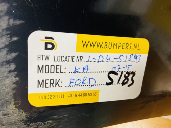 BUMPER Ford Ka 2007-2015 VOORBUMPER 1-D4-5183z