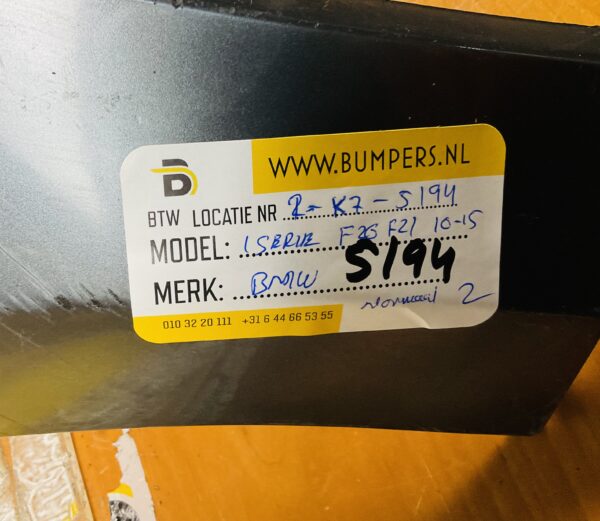 BUMPER BMW 1 Serie F20 F21 Normaal 2010-2015 VOORBUMPER 2-K7-5194z