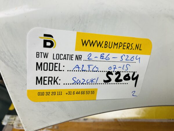 BUMPER Suzuki Alto 2007-2015 VOORBUMPER 2-E6-5204z