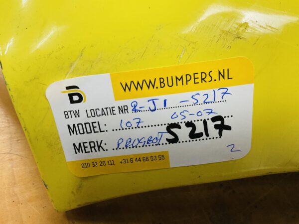 BUMPER Peugeot 107 2005-2007 VOORBUMPER 2-J1-5217z
