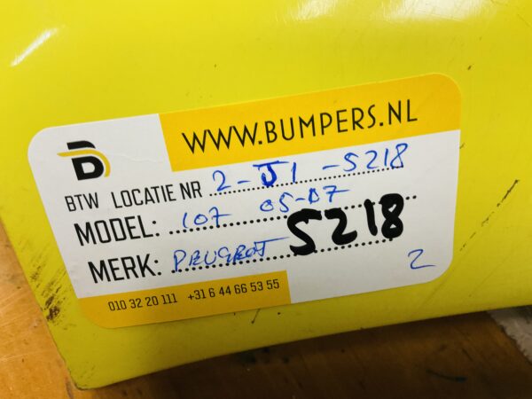 BUMPER Peugeot 107 2005-2007 VOORBUMPER 2-J1-5218z